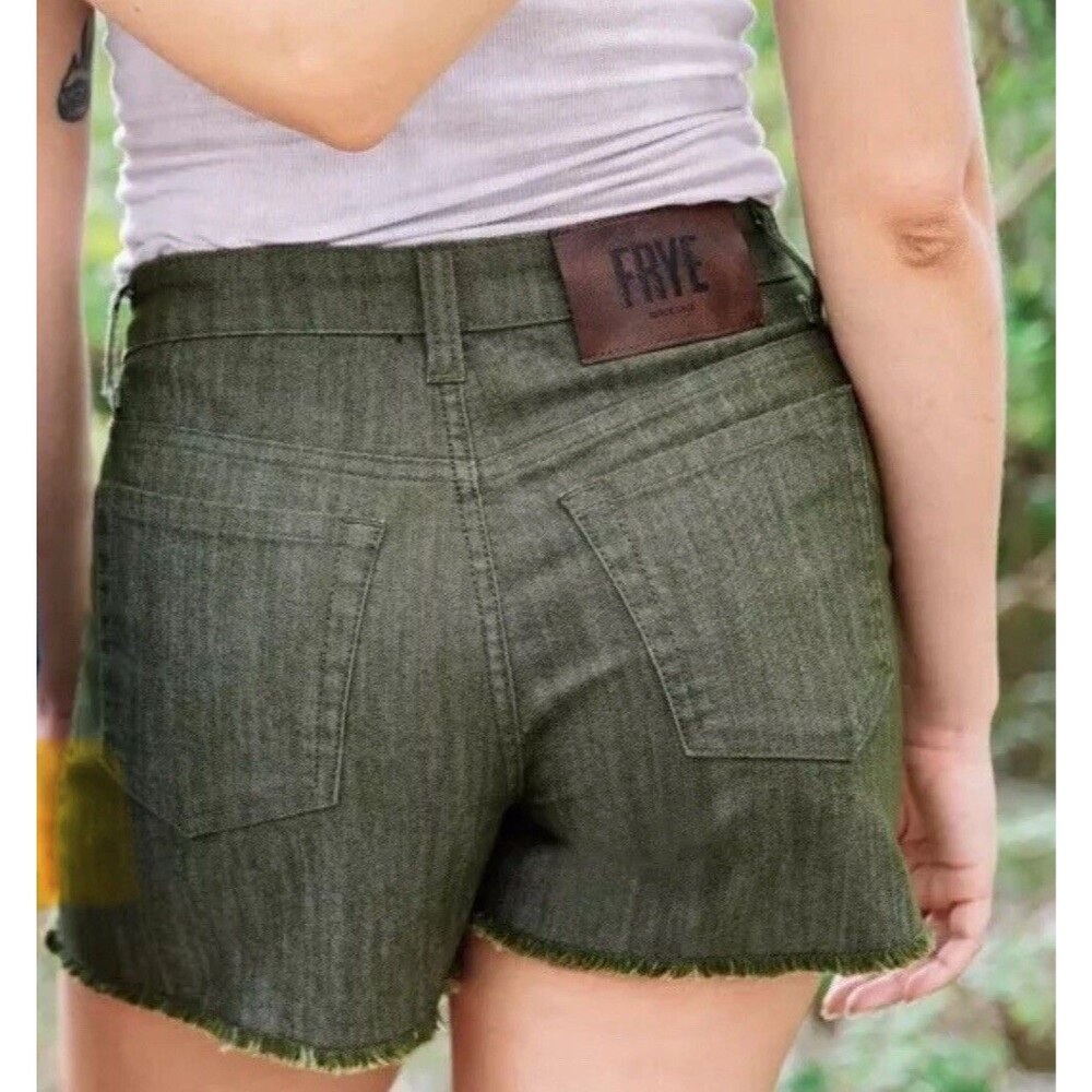 NWT Frye Heritage Shorts Women’s Size 16 Olive Frayed Hem 3” Inseam